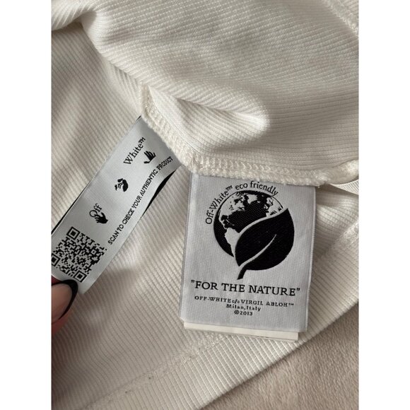 Off-White Eco-Friendly Womens Cropped T-Shirt - Picture 4 of 6